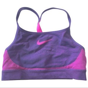 Child’s Nike sports bra/top purple and pink in size M